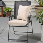 Dual-Use Solid Outdoor Cushion with Ties, 17.8-in x 19-in.