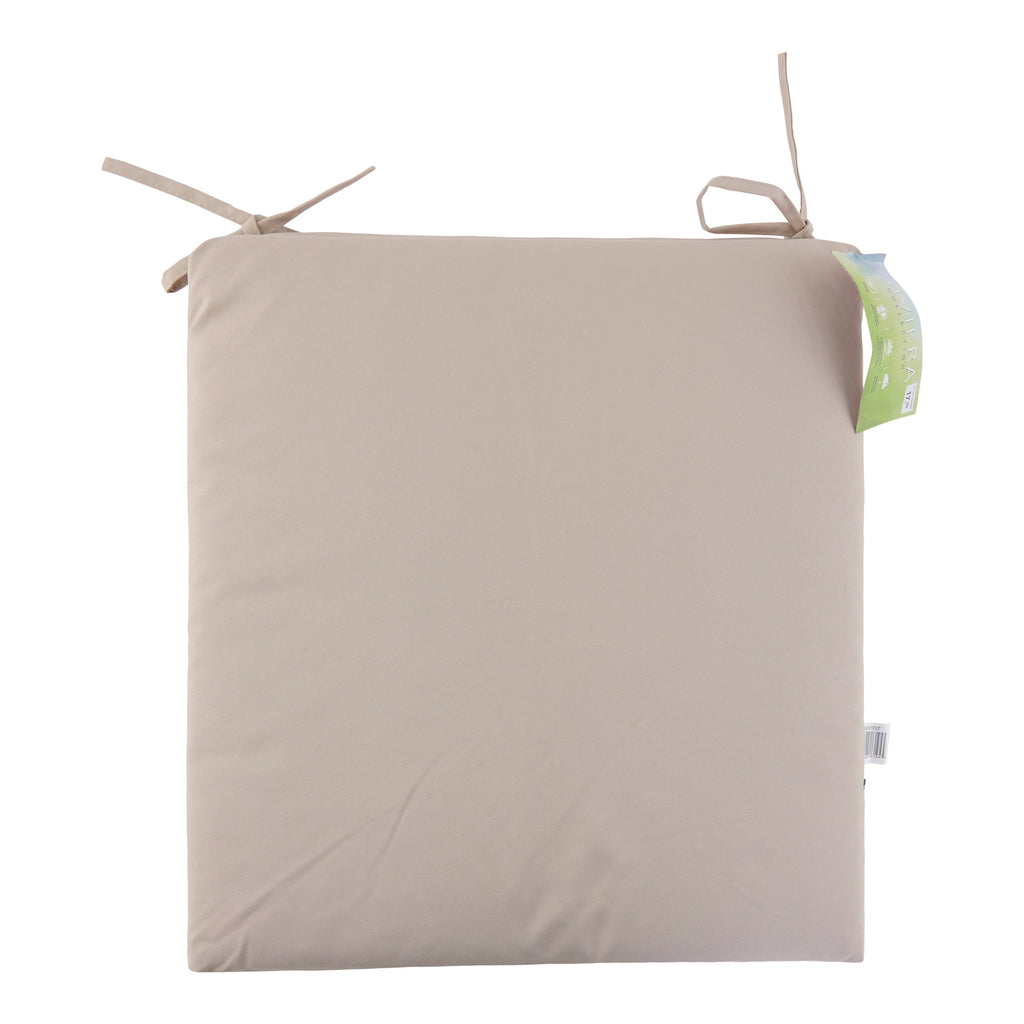 Dual-Use Solid Outdoor Cushion with Ties, 17.8-in x 19-in.
