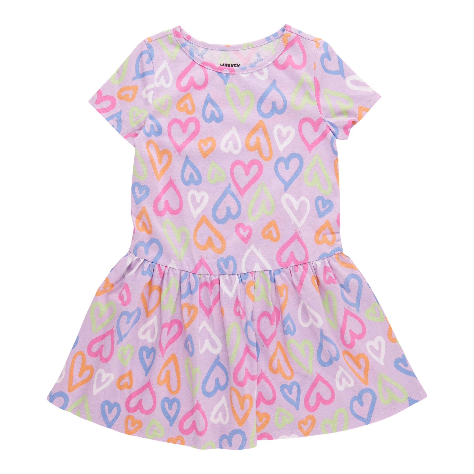 MONKEY BARS Toddler Girls' Day Dreamer Printed Short Sleeve Dress