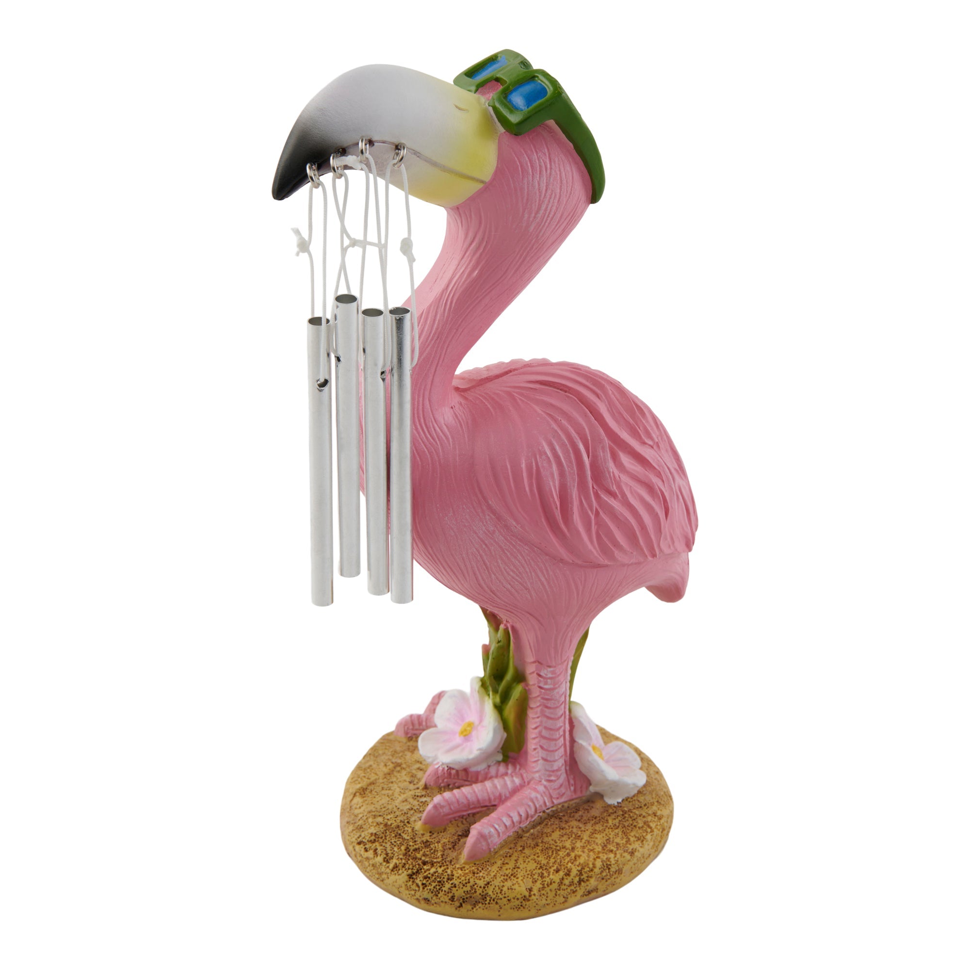Carillon flamant rose HomeStyles, 4 po x 3,5 po x 9 po