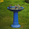 Bain d'oiseaux Serenity, bleu, 17,5 po x 17,5 po x 22,5 po