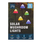 Solar LED Mushroom Stake Lights, 8-in, 5 Pack
