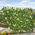 Treillis extensible avec fleurs pour l'extérieur, 72 po x 36 po