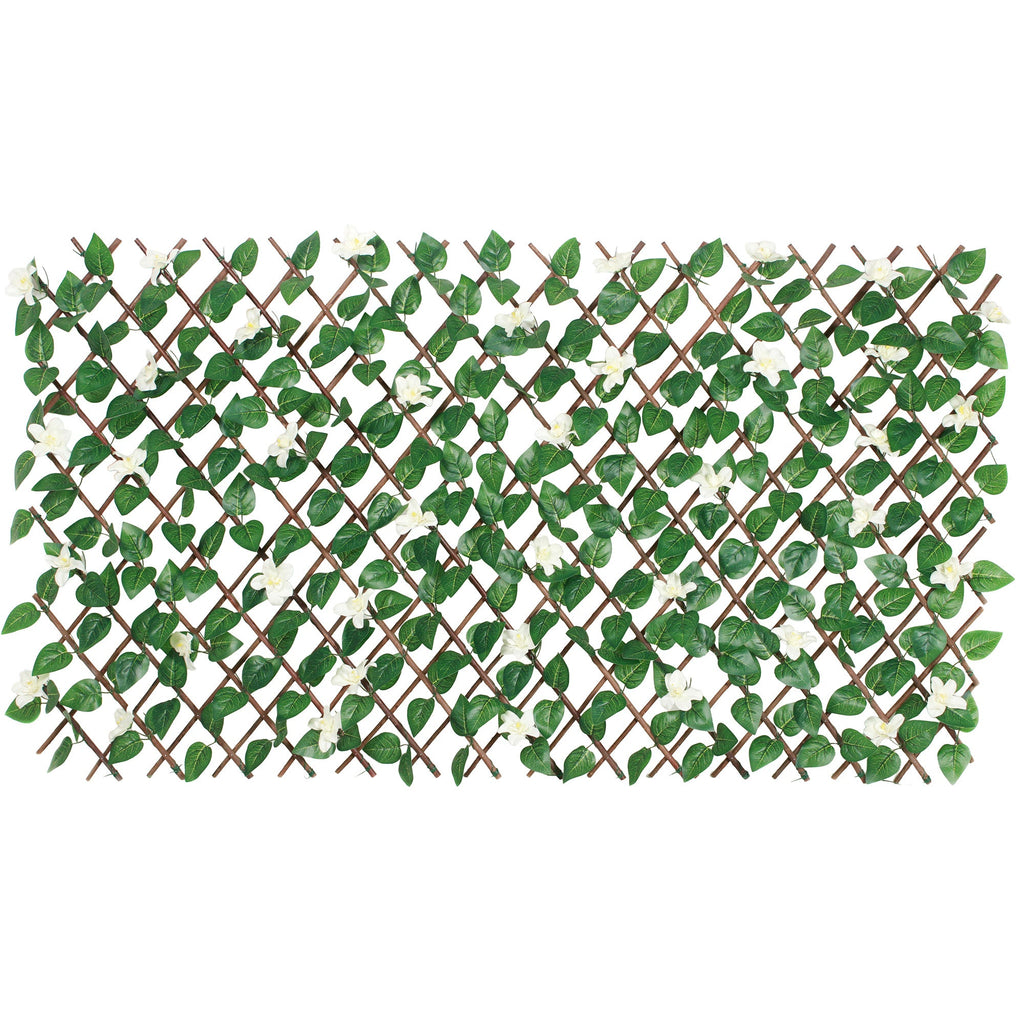 Treillis extensible avec fleurs pour l'extérieur, 72 po x 36 po