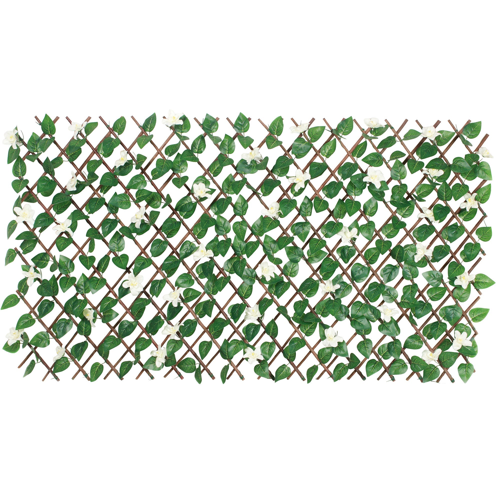 Treillis extensible avec fleurs pour l'extérieur, 72 po x 36 po