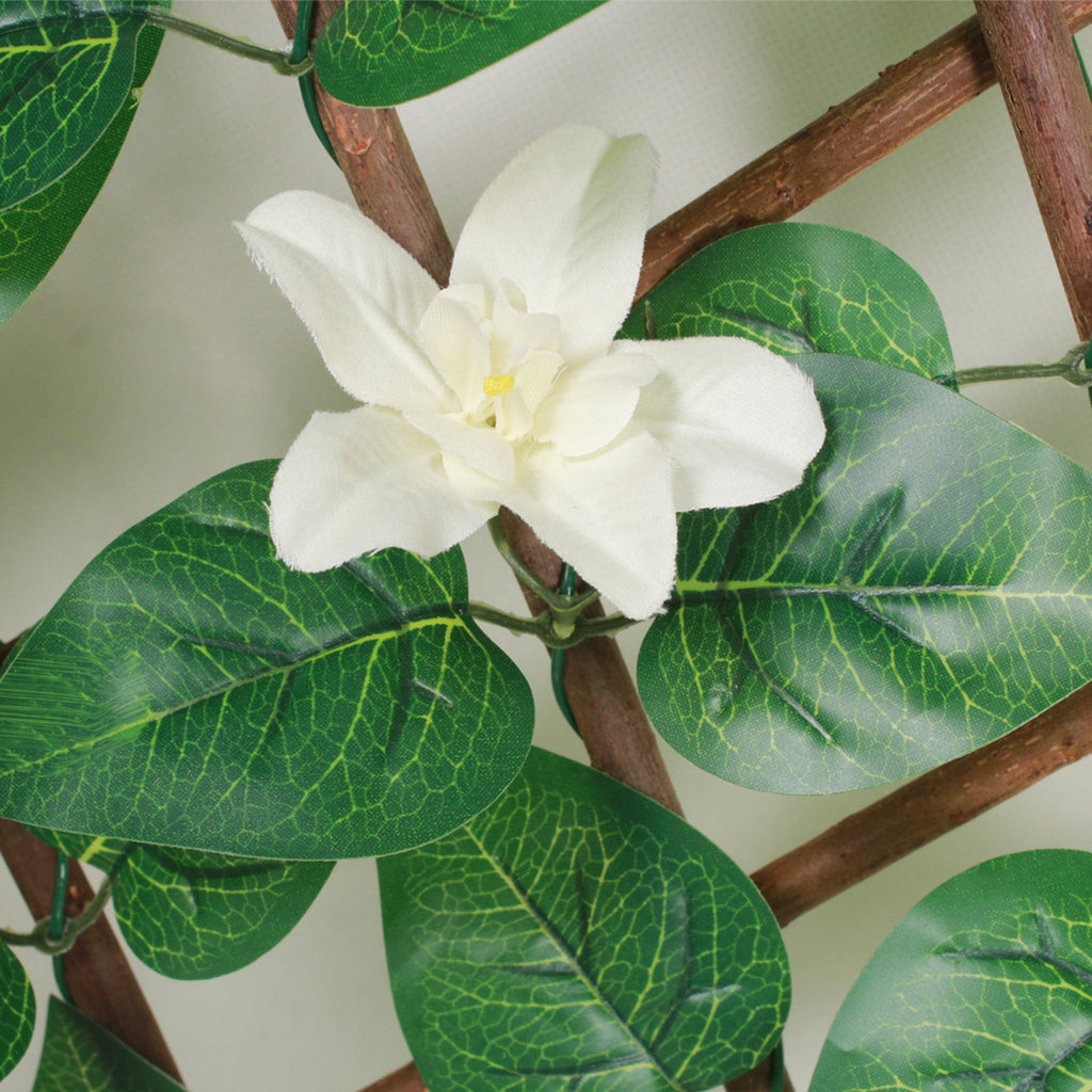 Treillis extensible avec fleurs pour l'extérieur, 72 po x 36 po