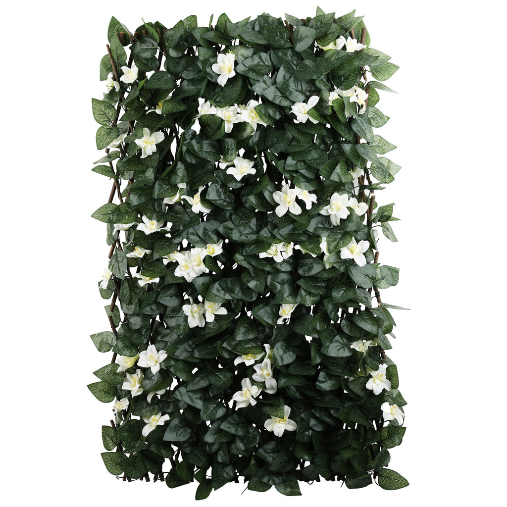 Treillis extensible avec fleurs pour l'extérieur, 72 po x 36 po