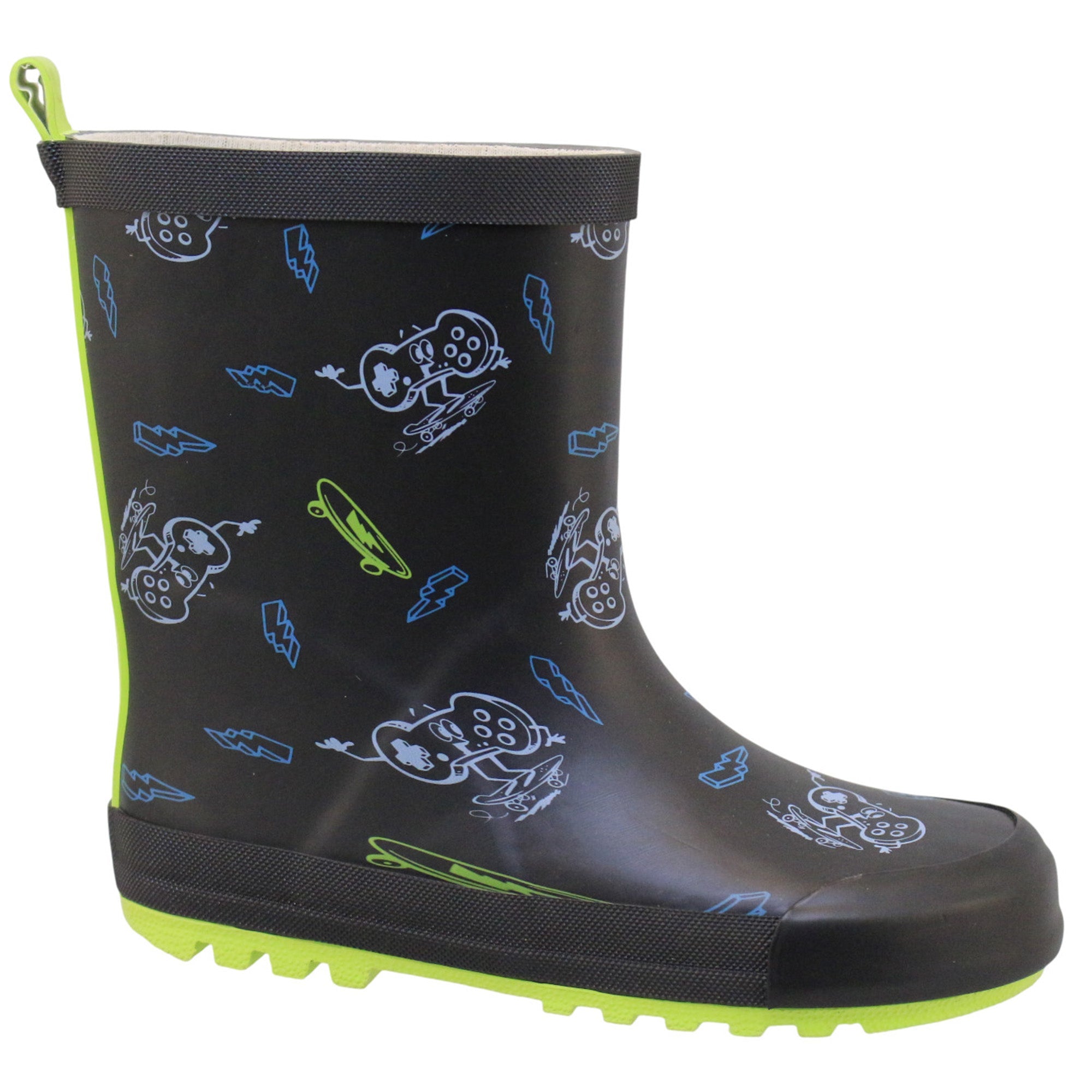 SURVIVAL GEAR Boys' Printed Rubber Rain Boots