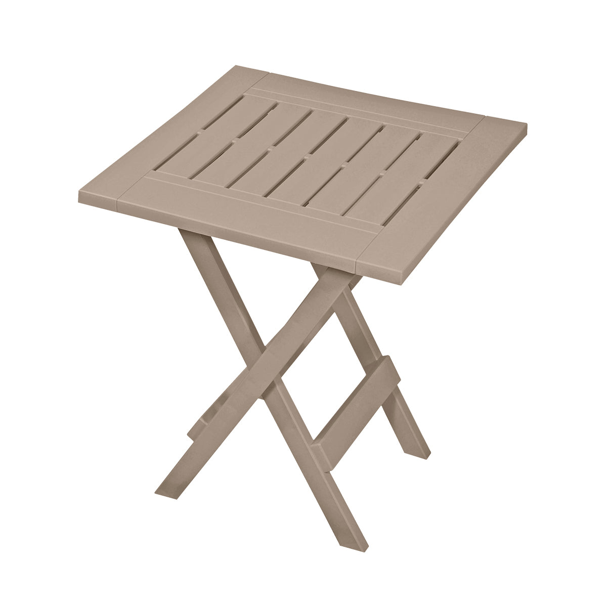 Folding Side Table, Taupe, 17-in x 17-in x 20-in.