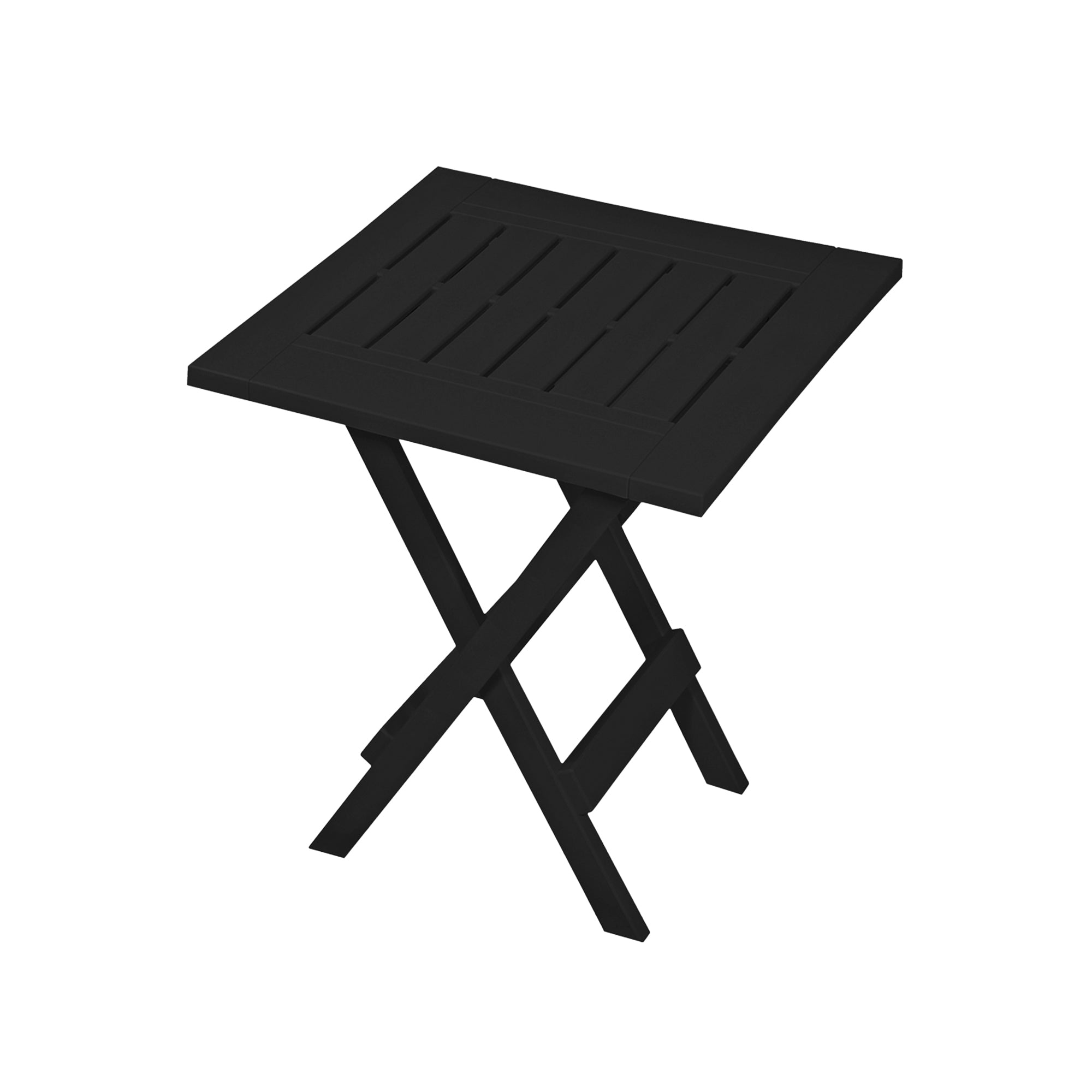 Folding Side Table, Black, 17-in x 17-in x 20-in.