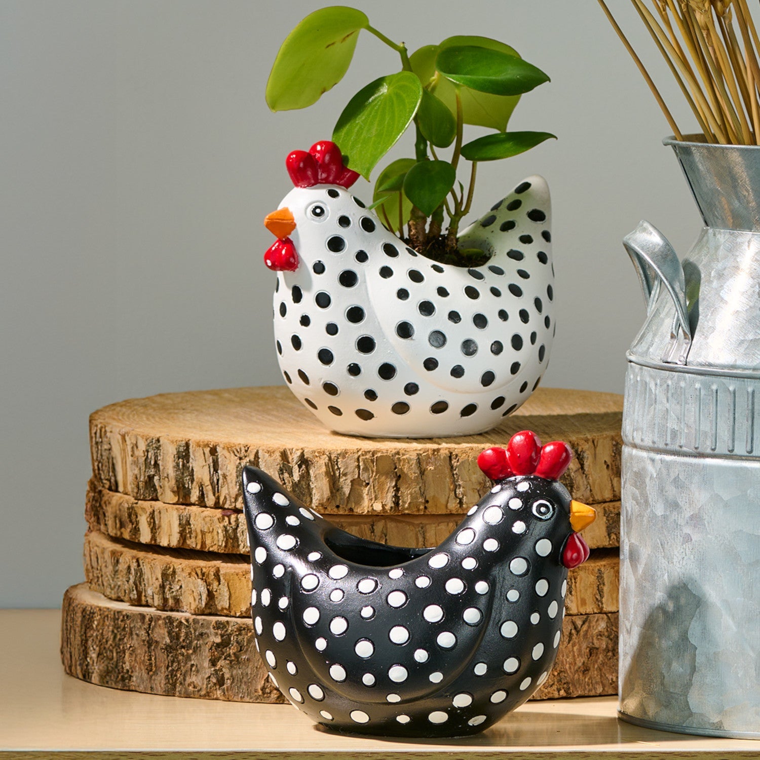 HomeStyles Chicken Planter, 5.3-in x 3.5-in x 4.7-in.