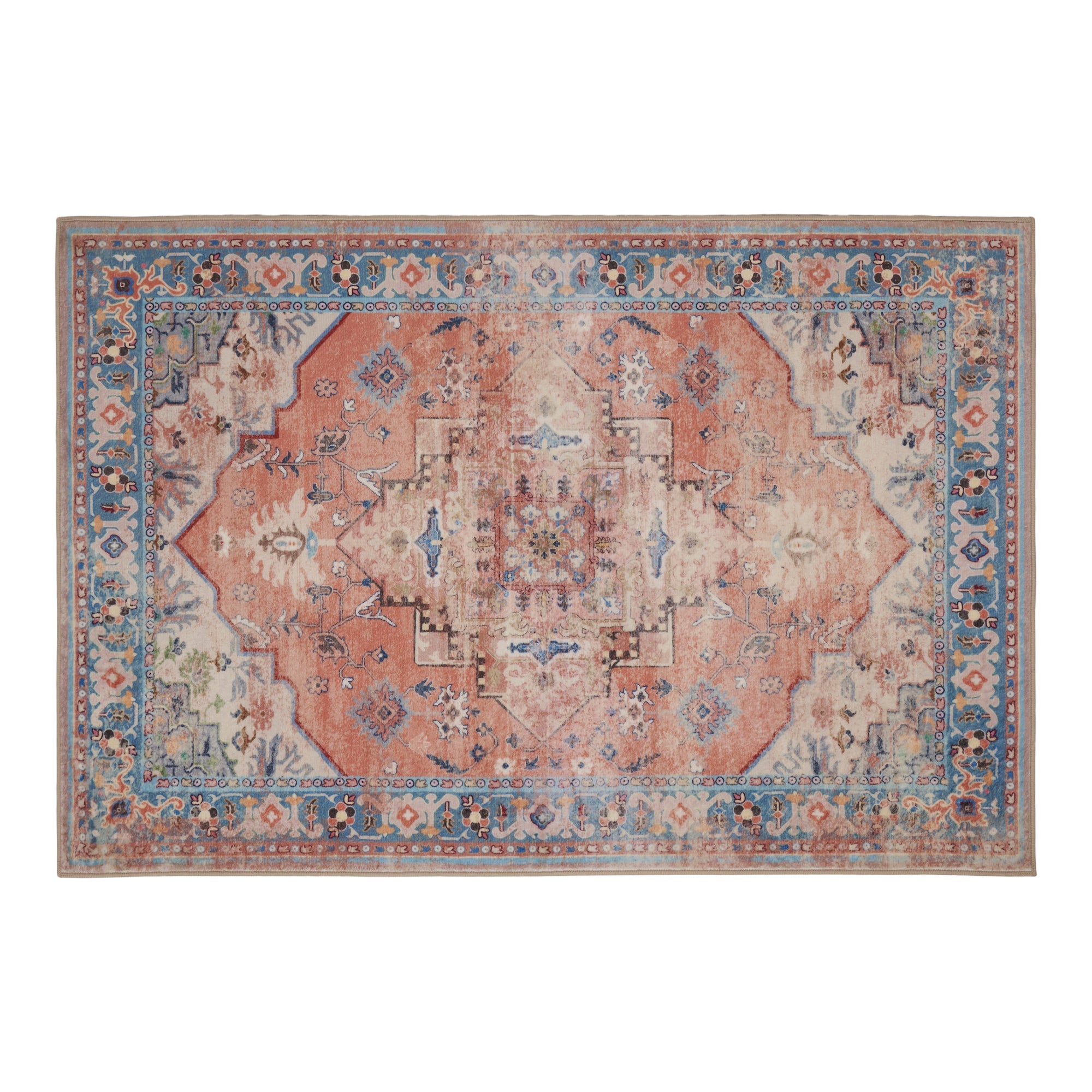 Washable Printed Area Rug, 3-ft x 4-ft.