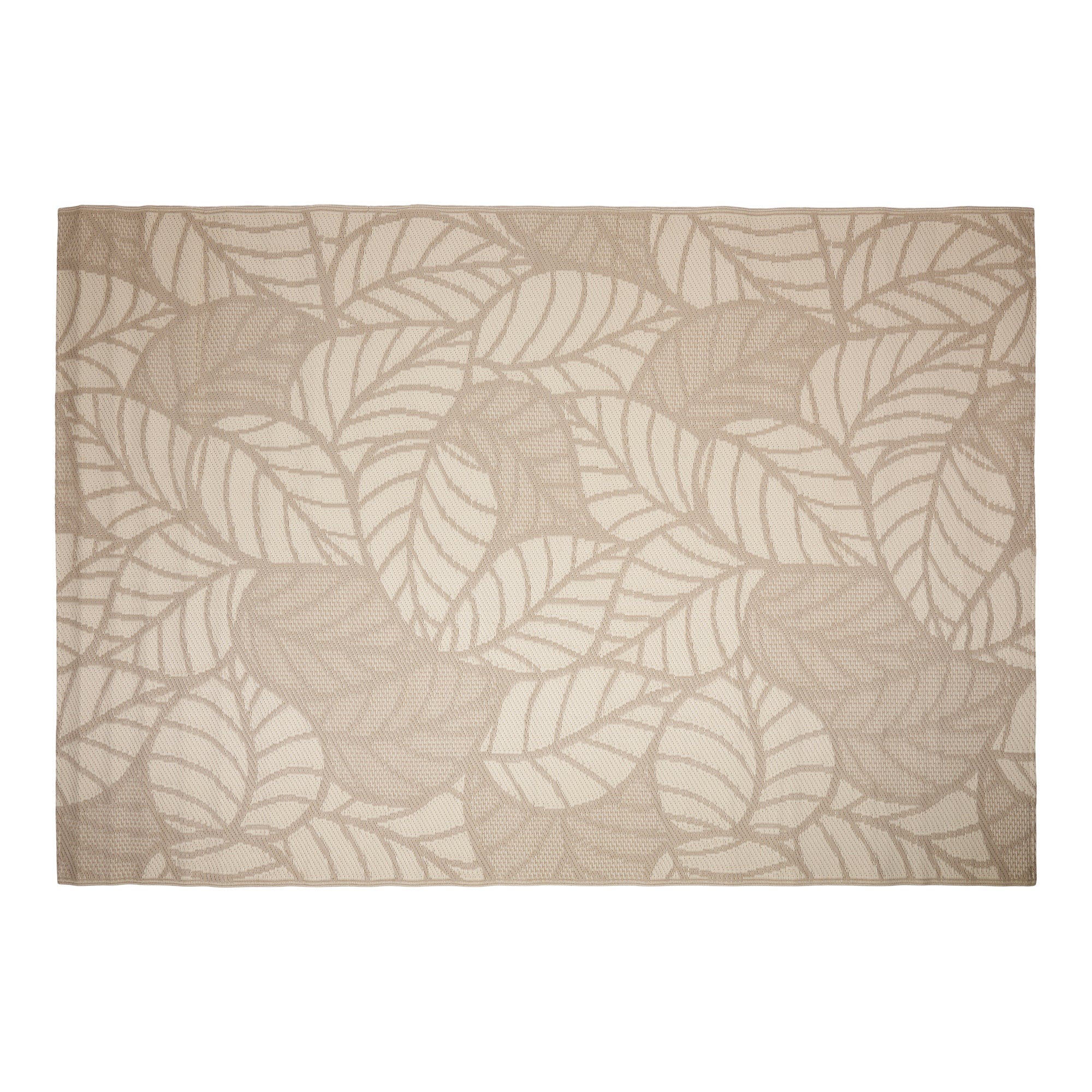 Tapis d’extérieur, feuilles taupe, 5 pi x 7 pi