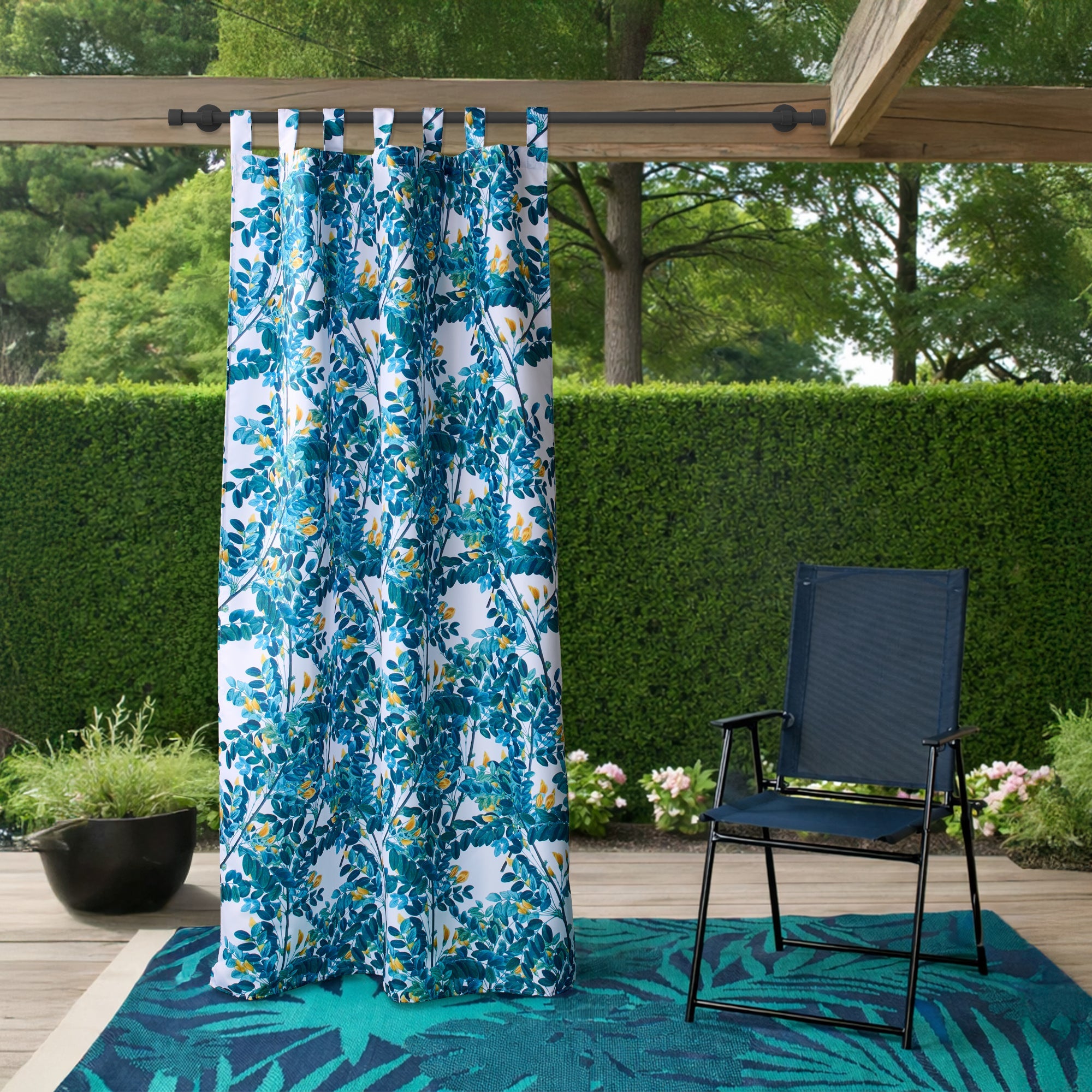 Tapis d’extérieur, feuilles tropicales, 6 pi x 9 pi
