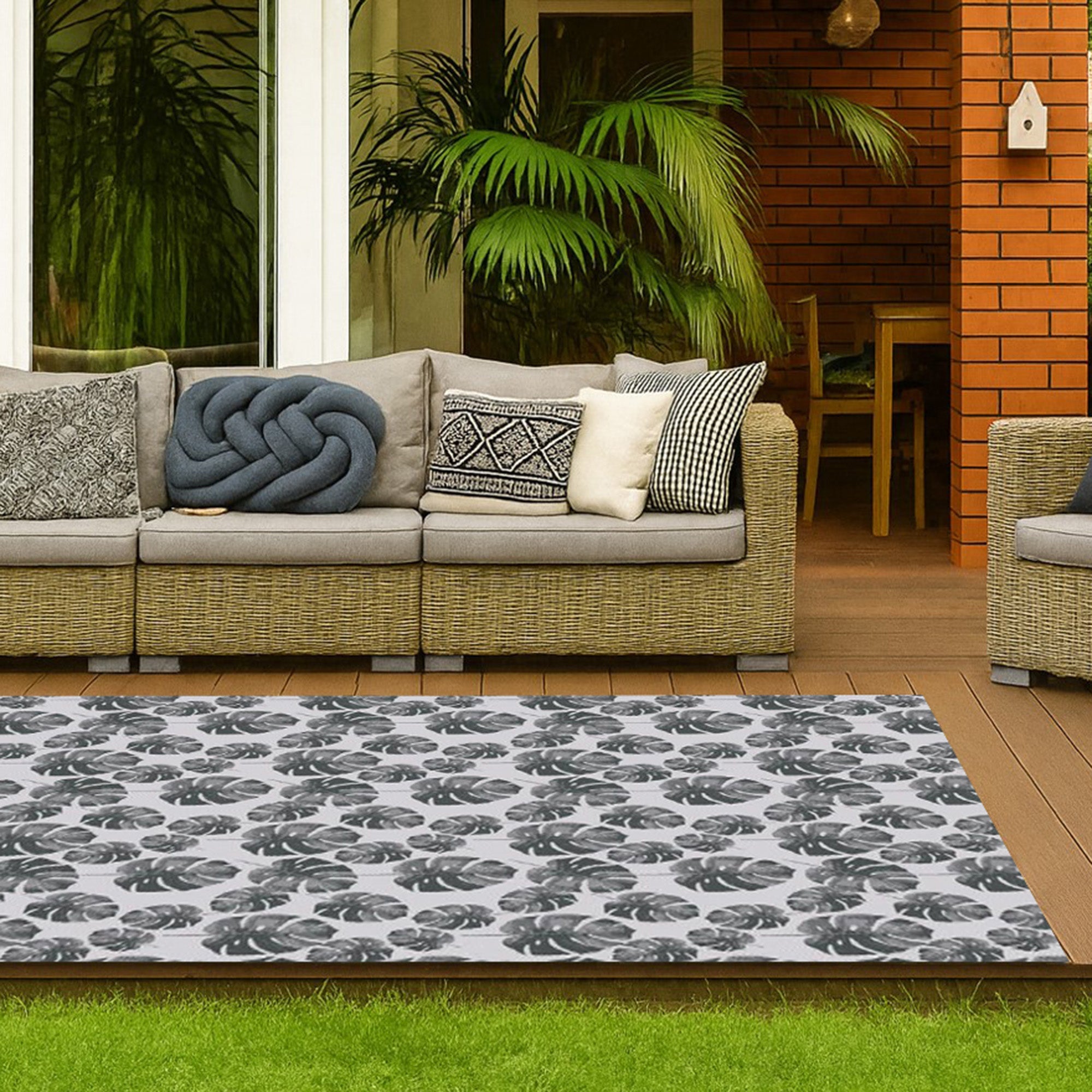 Outdoor Textured Rug, 5-ft x 7-ft.