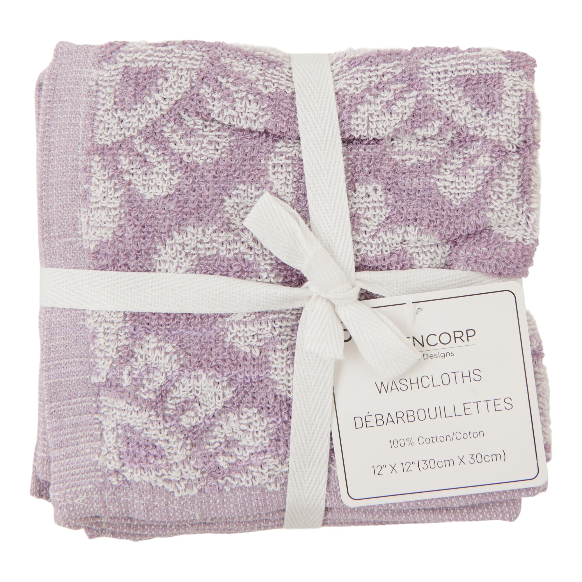 LINENCORP Cotton Facecloths, 5 Pack