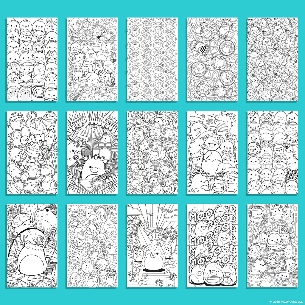 Squishmallows Colour & Sketch Set. 30 Page, 5.75 in. x 9.5 in.