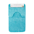 Johnson Home Velvet Bath Mat Set, Assorted, 2 Piece