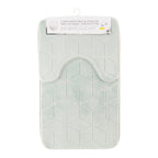 Johnson Home Velvet Bath Mat Set, Assorted, 2 Piece