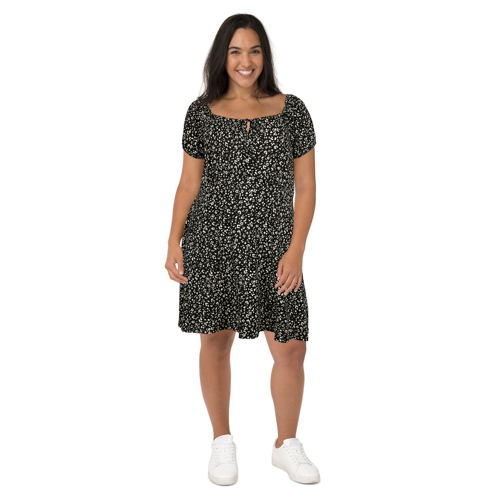 mySTYLE Women's Plus Puff Sleeve Dress