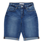 mySTYLE Women's Cool Comfort Cuffed Bermuda Denim Shorts