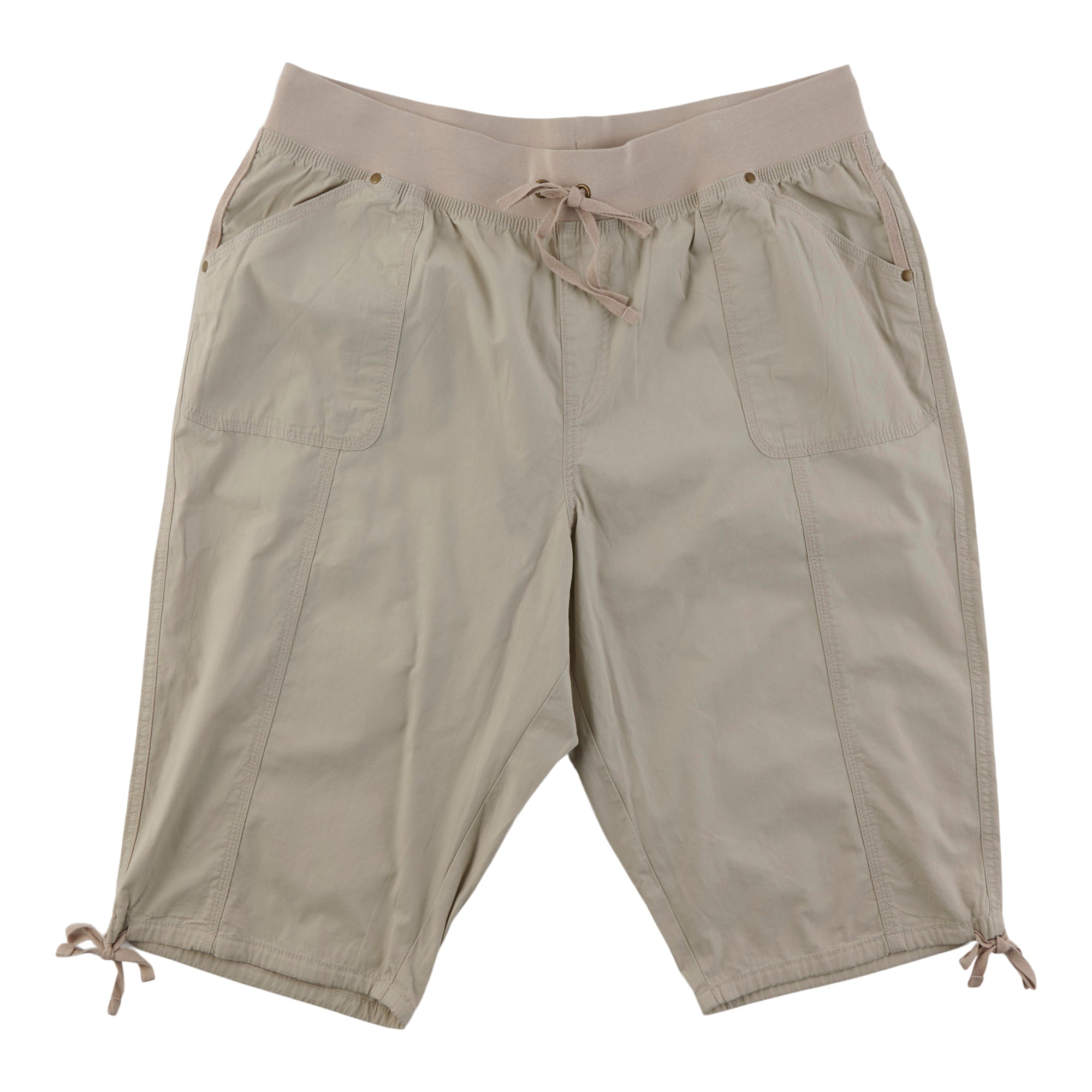 mySTYLE Women's Plus Poplin Skimmer Shorts