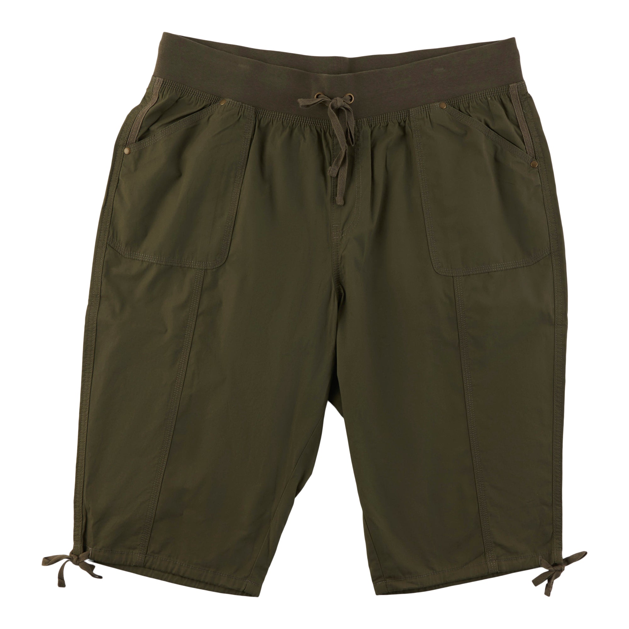 mySTYLE Women's Plus Poplin Skimmer Shorts