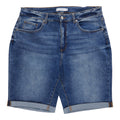 mySTYLE Women's Plus Cool Comfort Cuffed Bermuda Denim Shorts