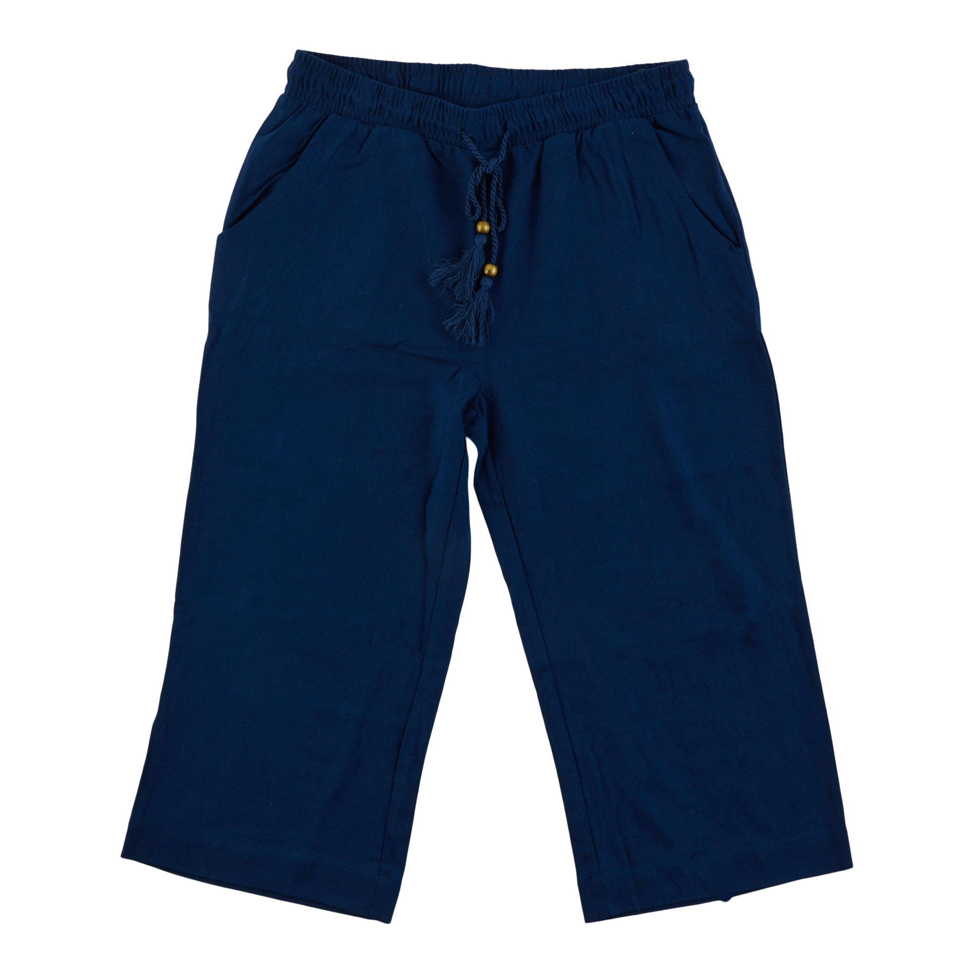 Classic Editions Women's Solid Drawstring Capris