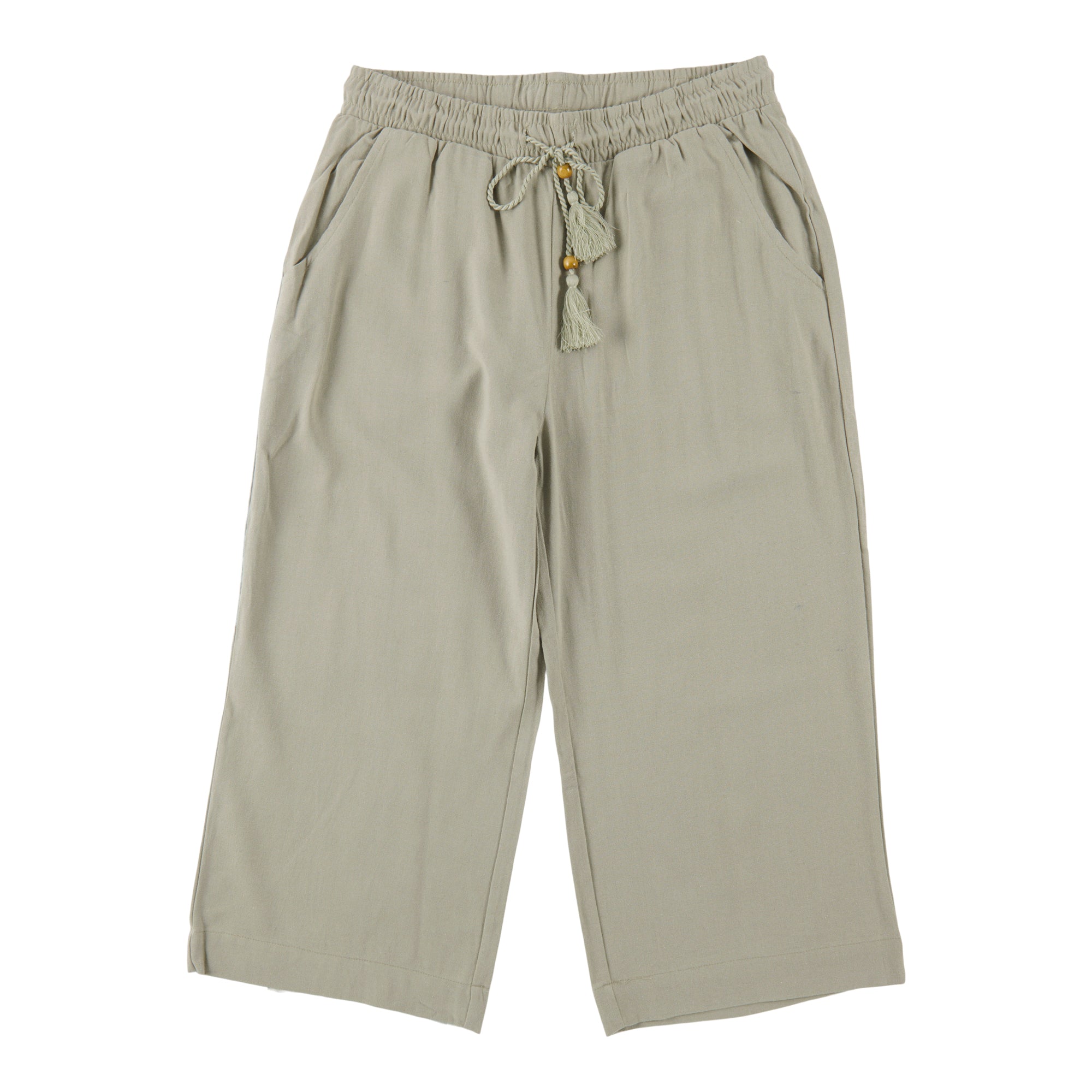 Classic Editions Women's Solid Drawstring Capris