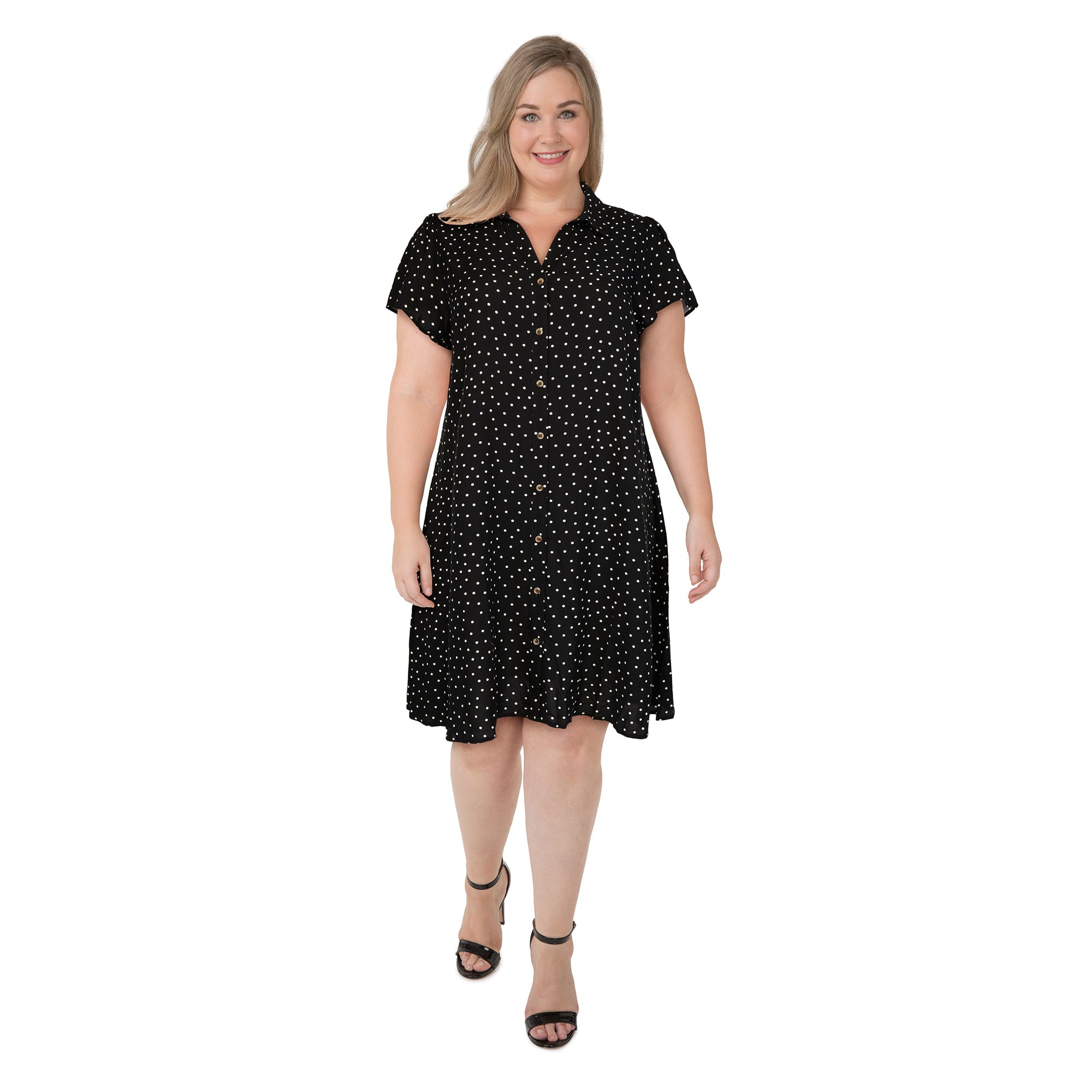 lily morgan Women's Plus Trapeze Dress