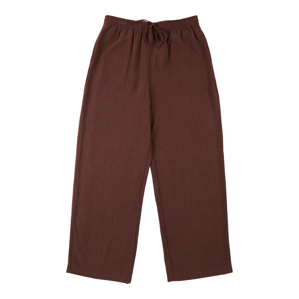 lily morgan Women's Solid Wide-Leg Linen-Blend Pants