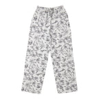 lily morgan Women's Printed Wide-Leg Linen-Blend Pants