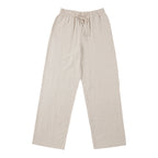 lily morgan Women's Printed Wide-Leg Linen-Blend Pants