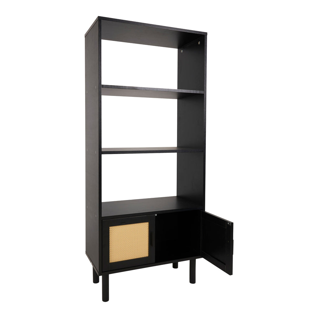HomeStyles 3-Tier Bookcase, Black, 23.6-in x 12-in x 54-in.