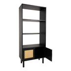 HomeStyles 3-Tier Bookcase, Black, 23.6-in x 12-in x 54-in.