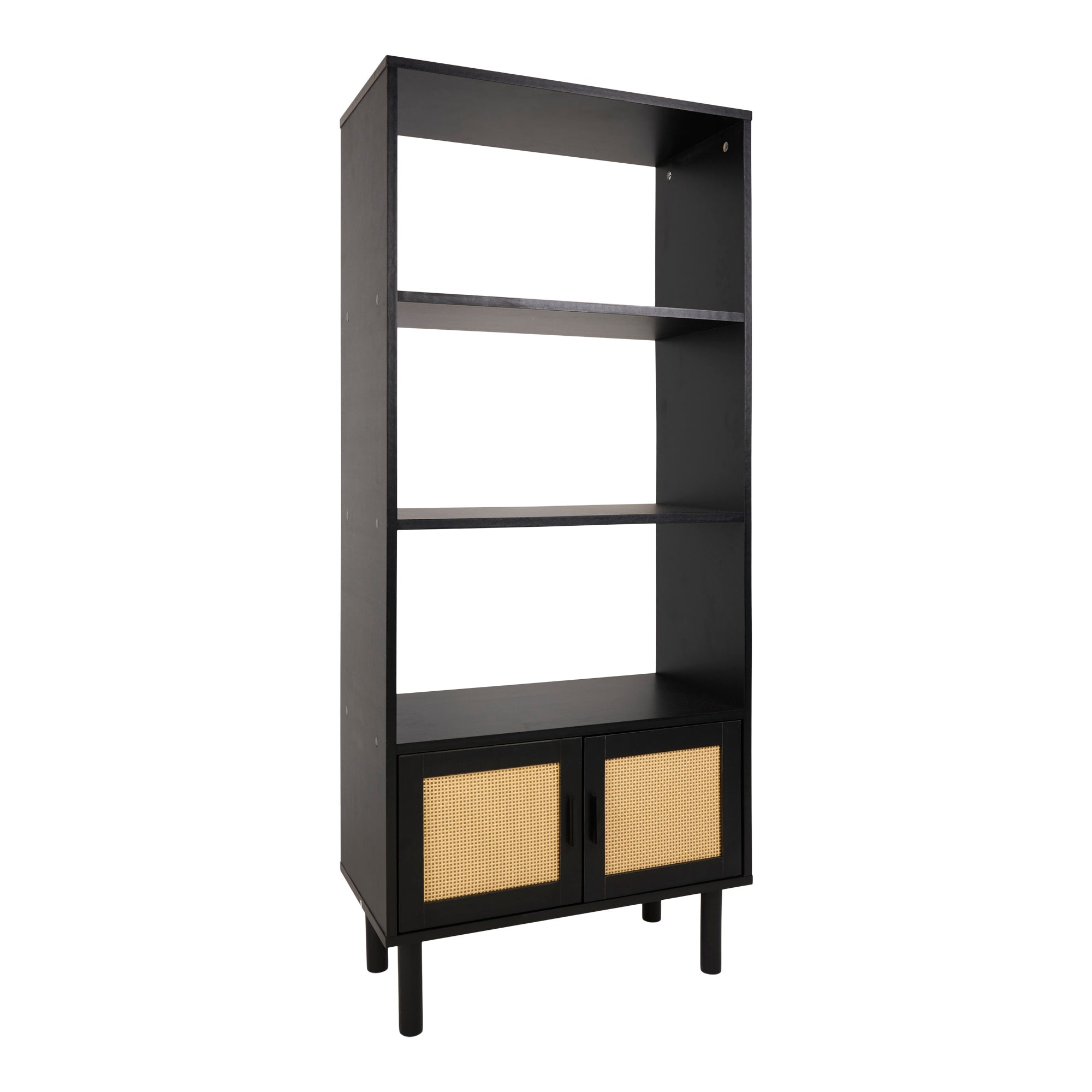 HomeStyles 3-Tier Bookcase, Black, 23.6-in x 12-in x 54-in.