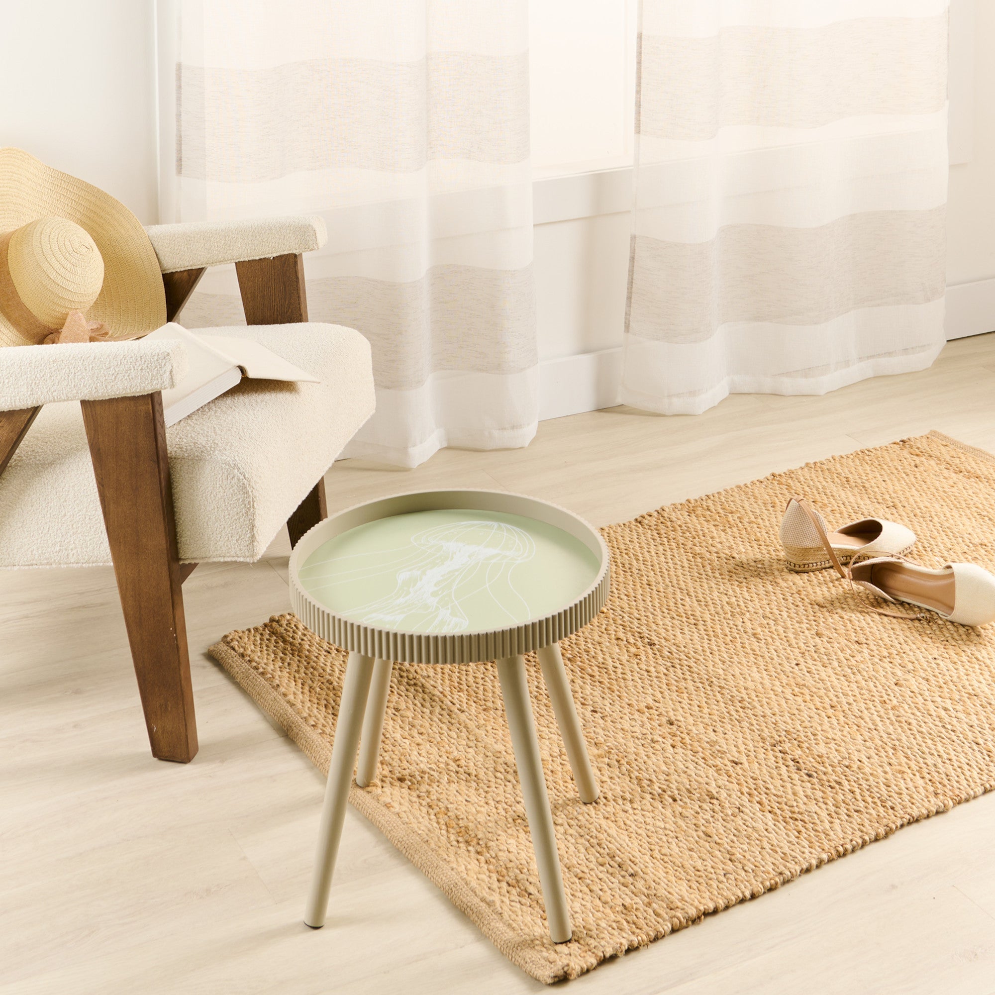 Jute/Cotton Rug, 3-ft x 5-ft.