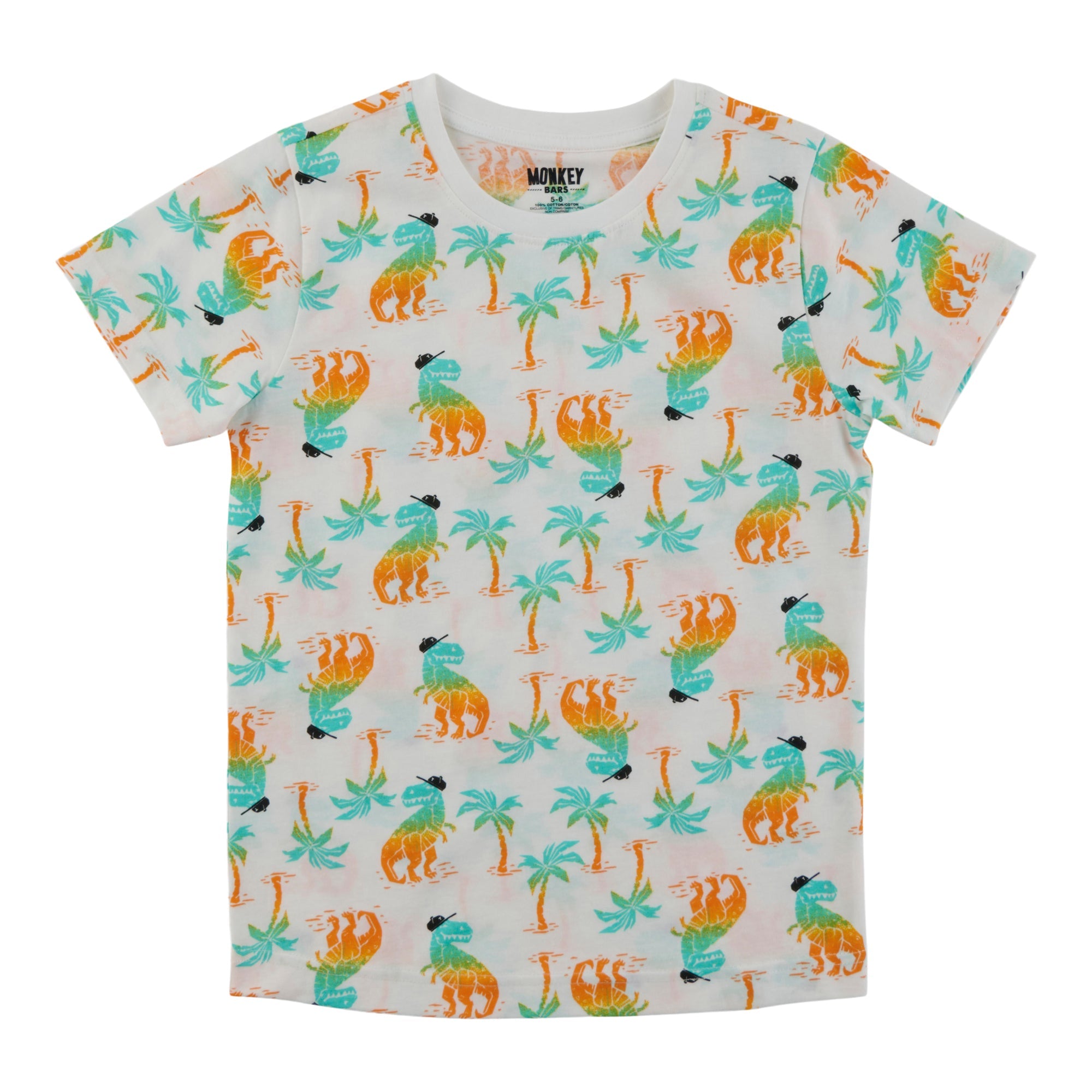 MONKEY BARS Toddler Boys' Beach Party Printed Short Sleeve T-Shirt