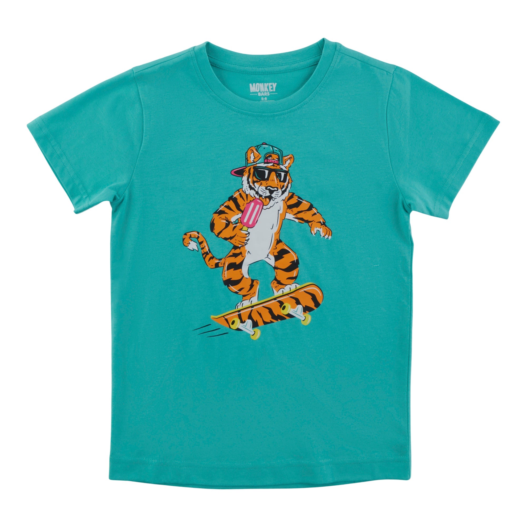 MONKEY BARS Toddler Boys' Beach Party Printed Short Sleeve T-Shirt