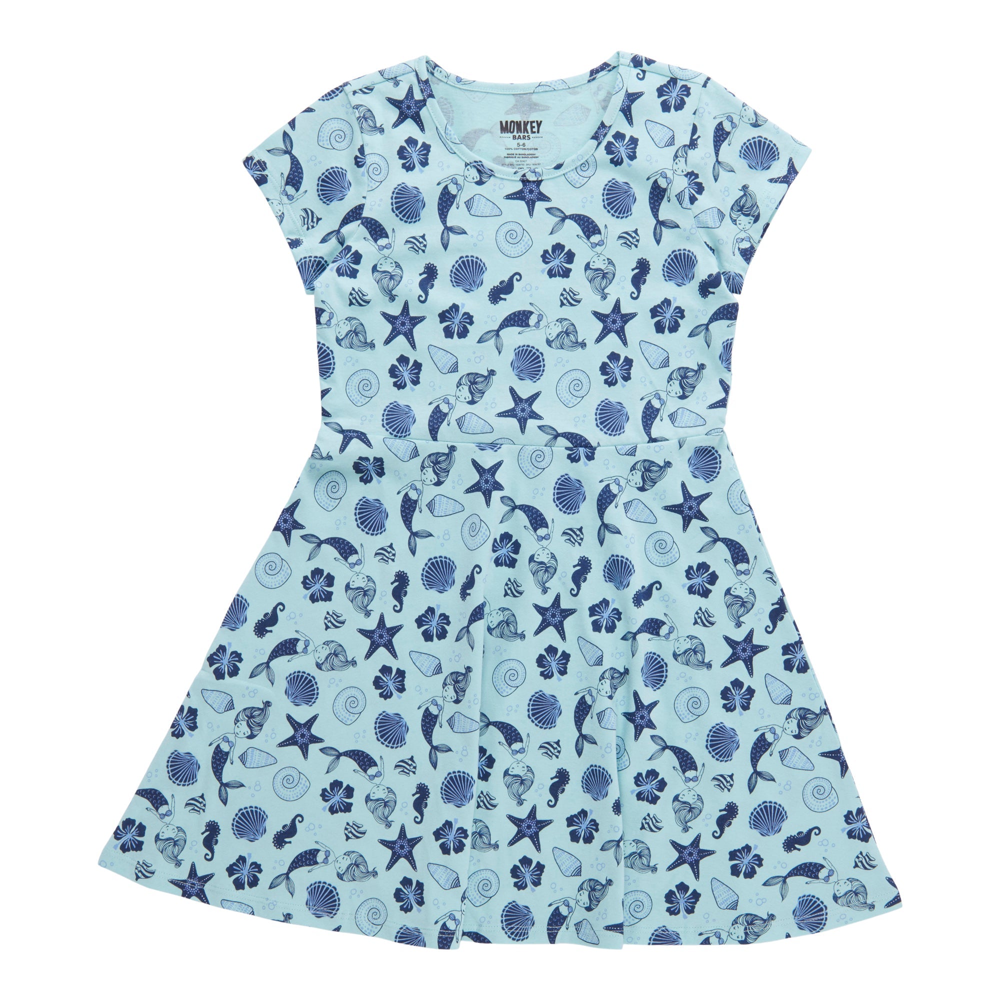 MONKEY BARS Toddler Girls' Day Dreamer Printed Short Sleeve Dress