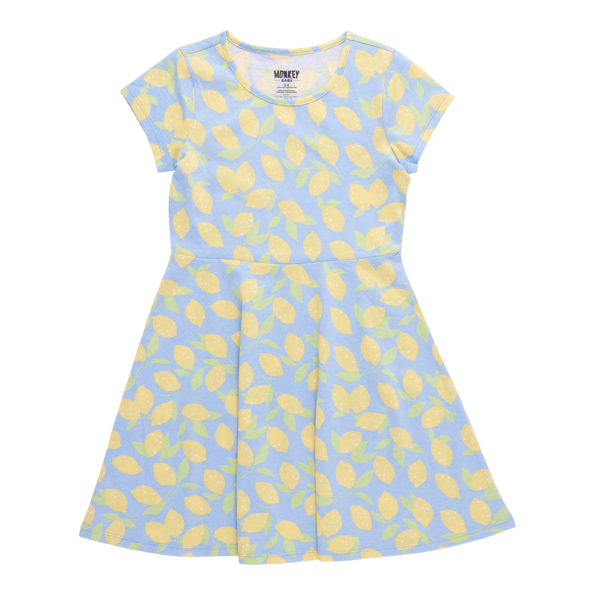 MONKEY BARS Toddler Girls' Day Dreamer Printed Short Sleeve Dress