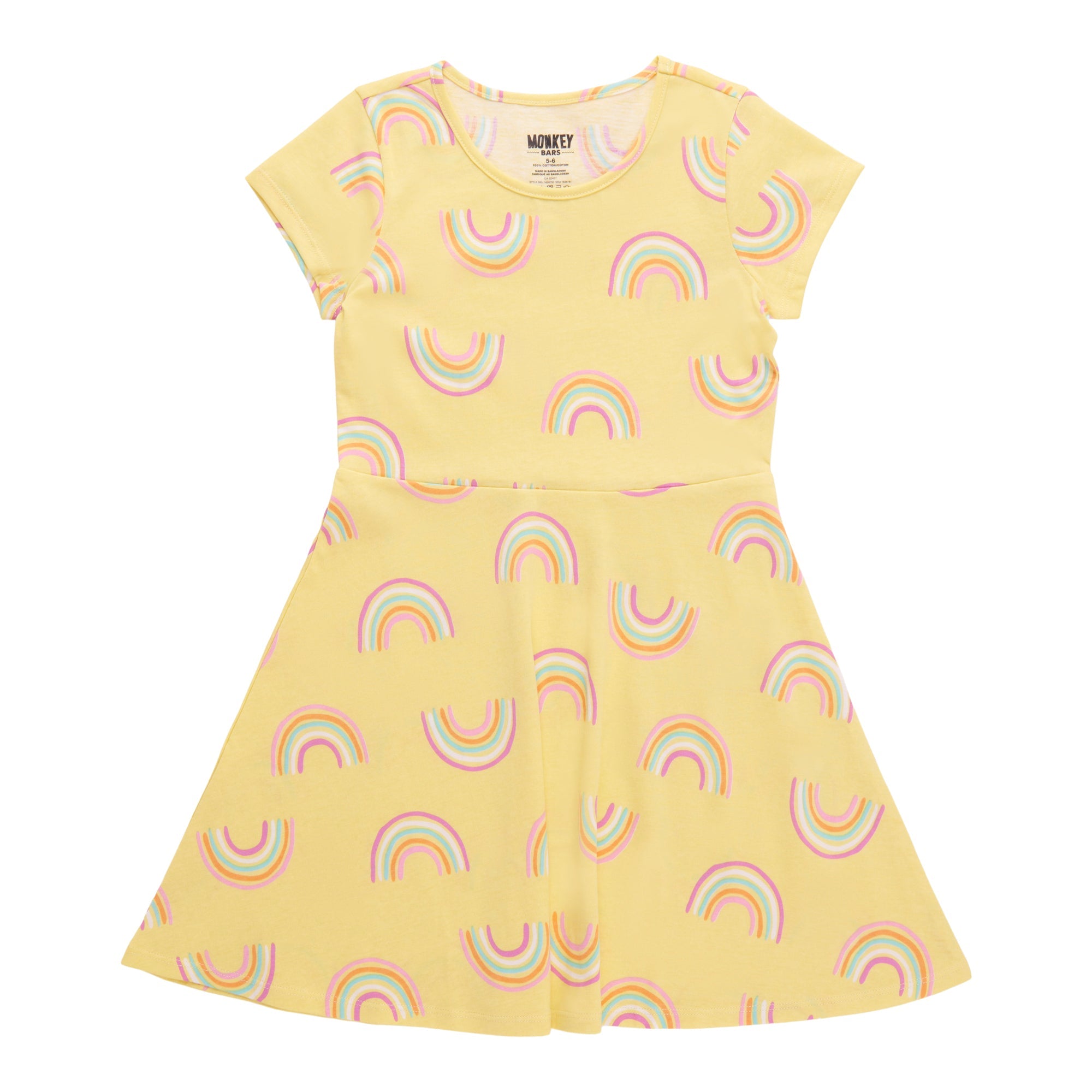 MONKEY BARS Toddler Girls' Day Dreamer Printed Short Sleeve Dress