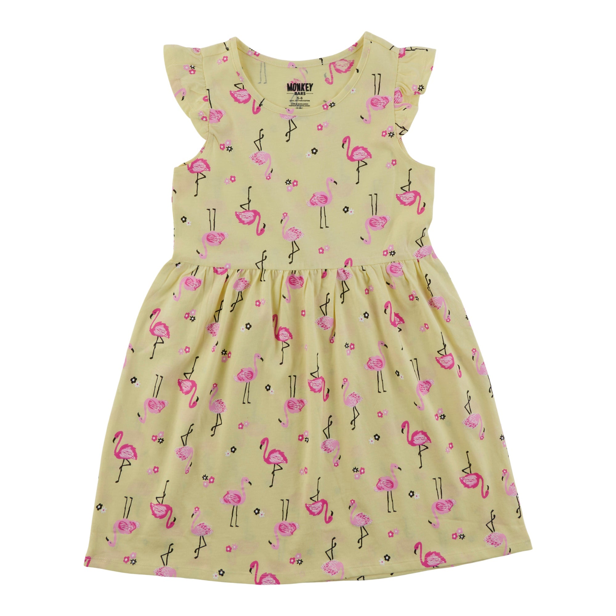 MONKEY BARS Toddler Girls' Pool Party Printed Cap Sleeve Dress