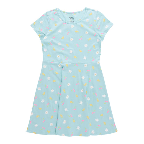 BELLA & BIRDIE Girls' Day Dreamer Printed Short Sleeve Dress