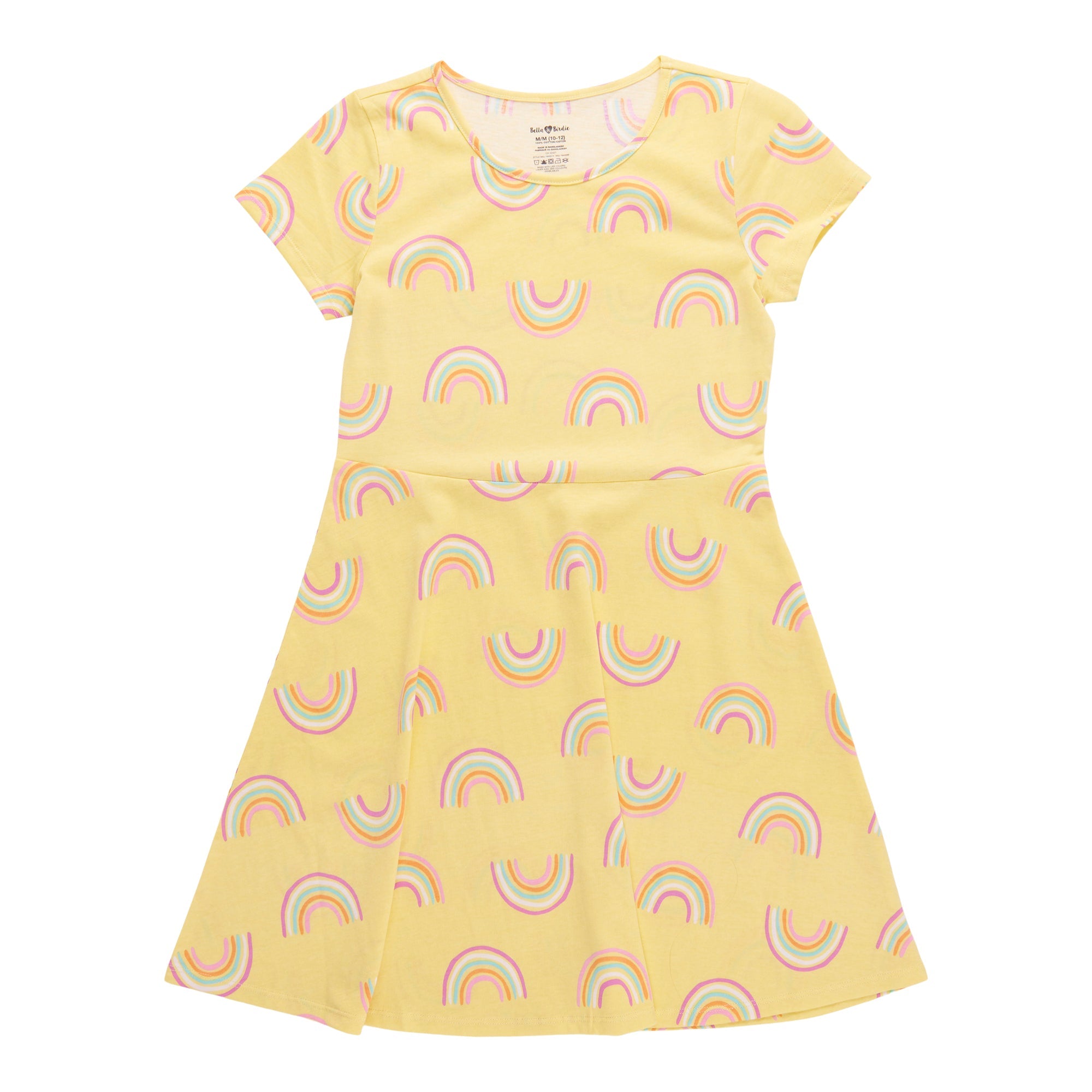 BELLA & BIRDIE Girls' Day Dreamer Printed Short Sleeve Dress