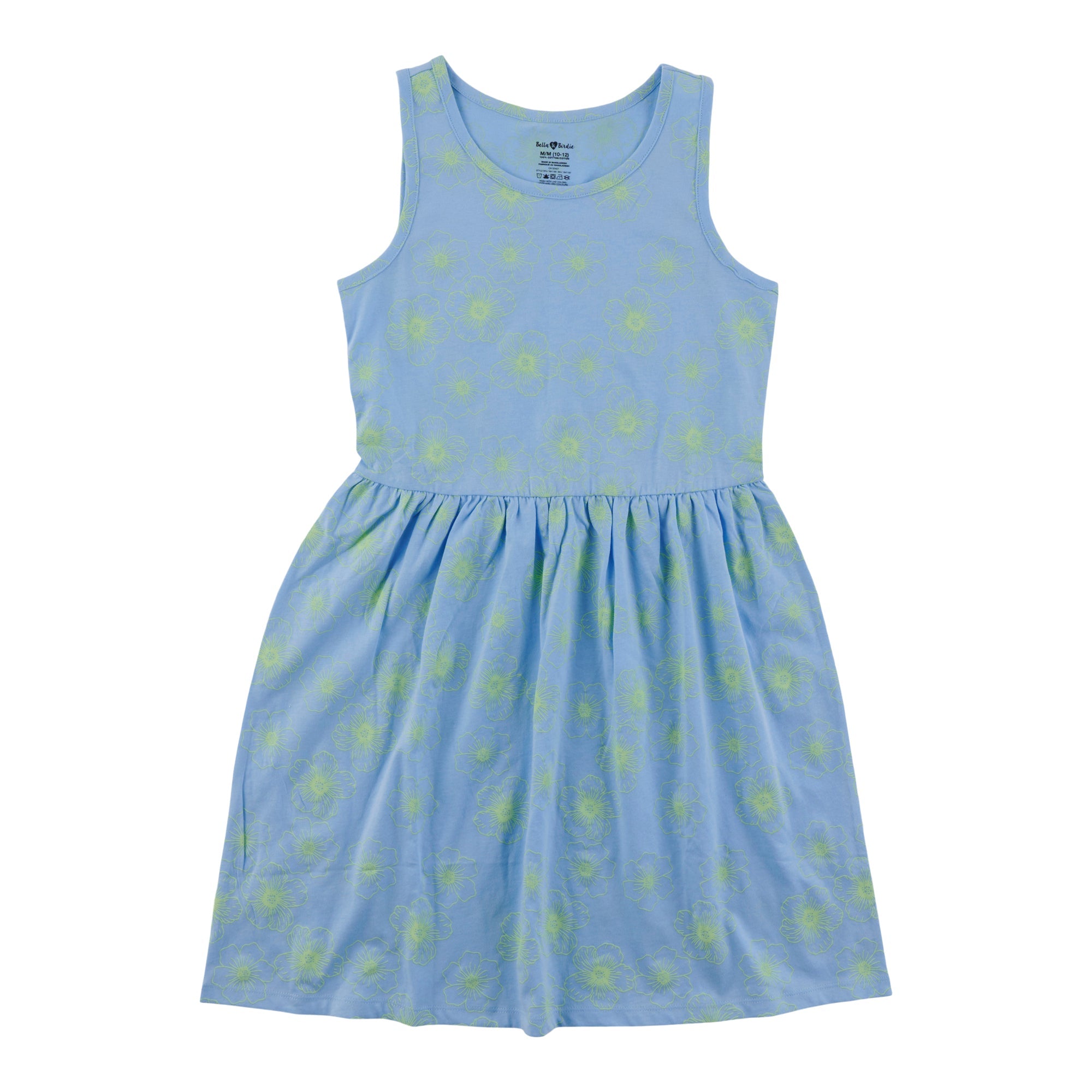 BELLA & BIRDIE Girls' Pool Party Sleeveless Printed Dress