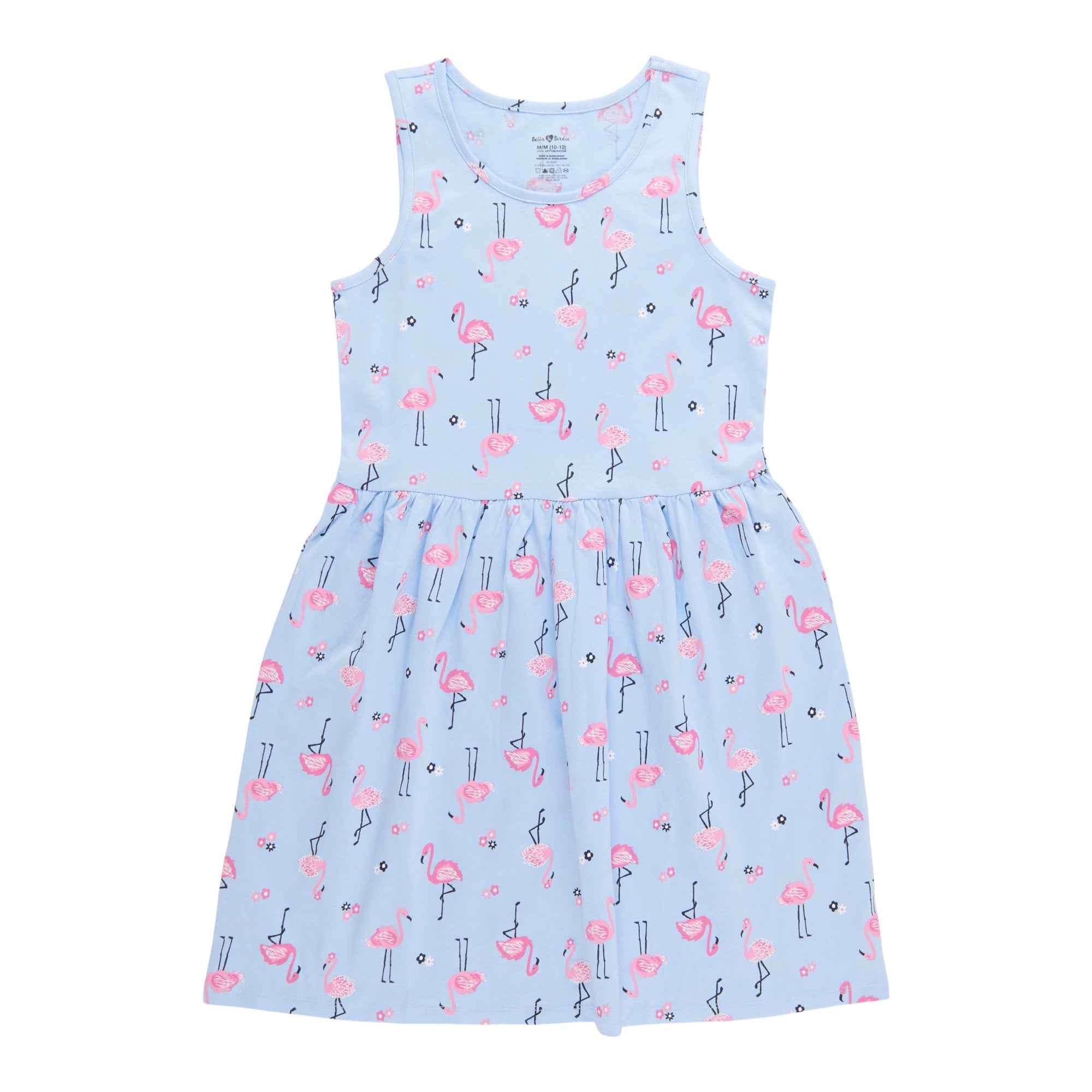 BELLA & BIRDIE Girls' Pool Party Printed Sleeveless Dress