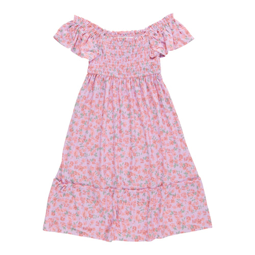 BELLA & BIRDIE Girls' Day Dreamer Short Sleeve Smocked Dress