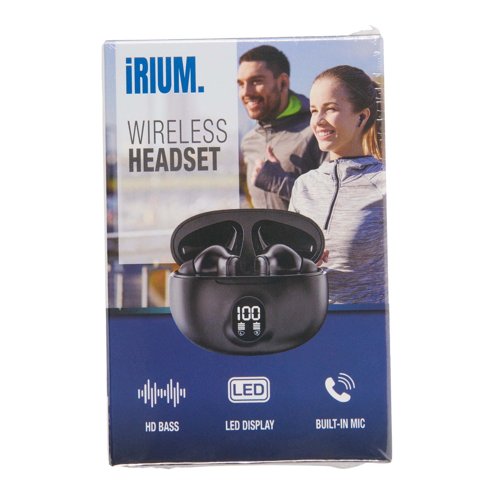 Écouteurs boutons avec boîtier de charge – noir